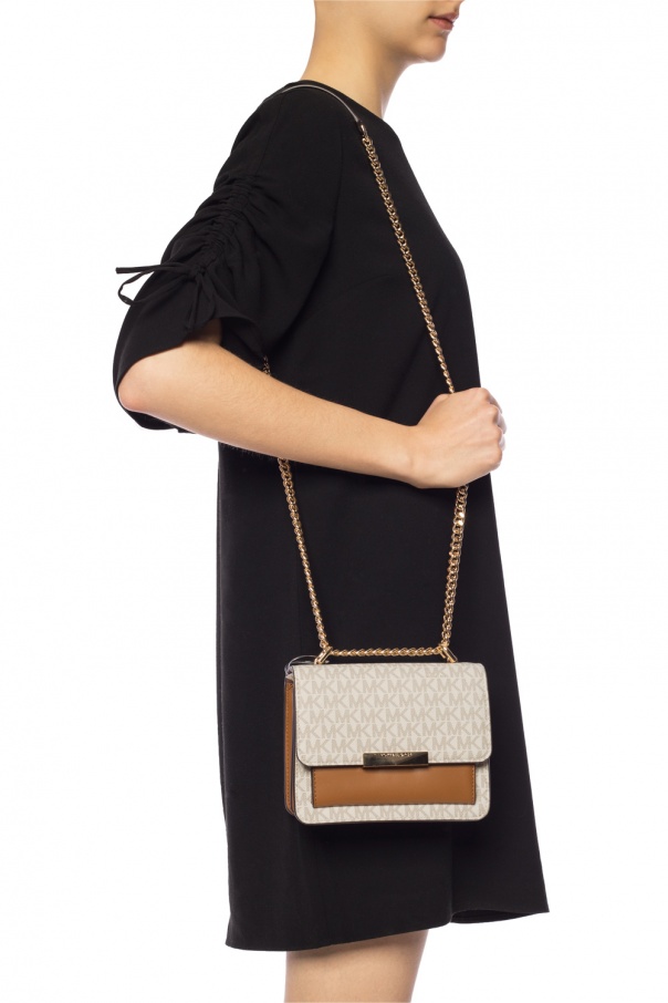 Michael kors draw strip shoulder bag in black